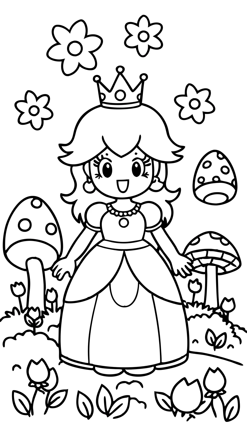 coloriage de pêche princesse imprimable